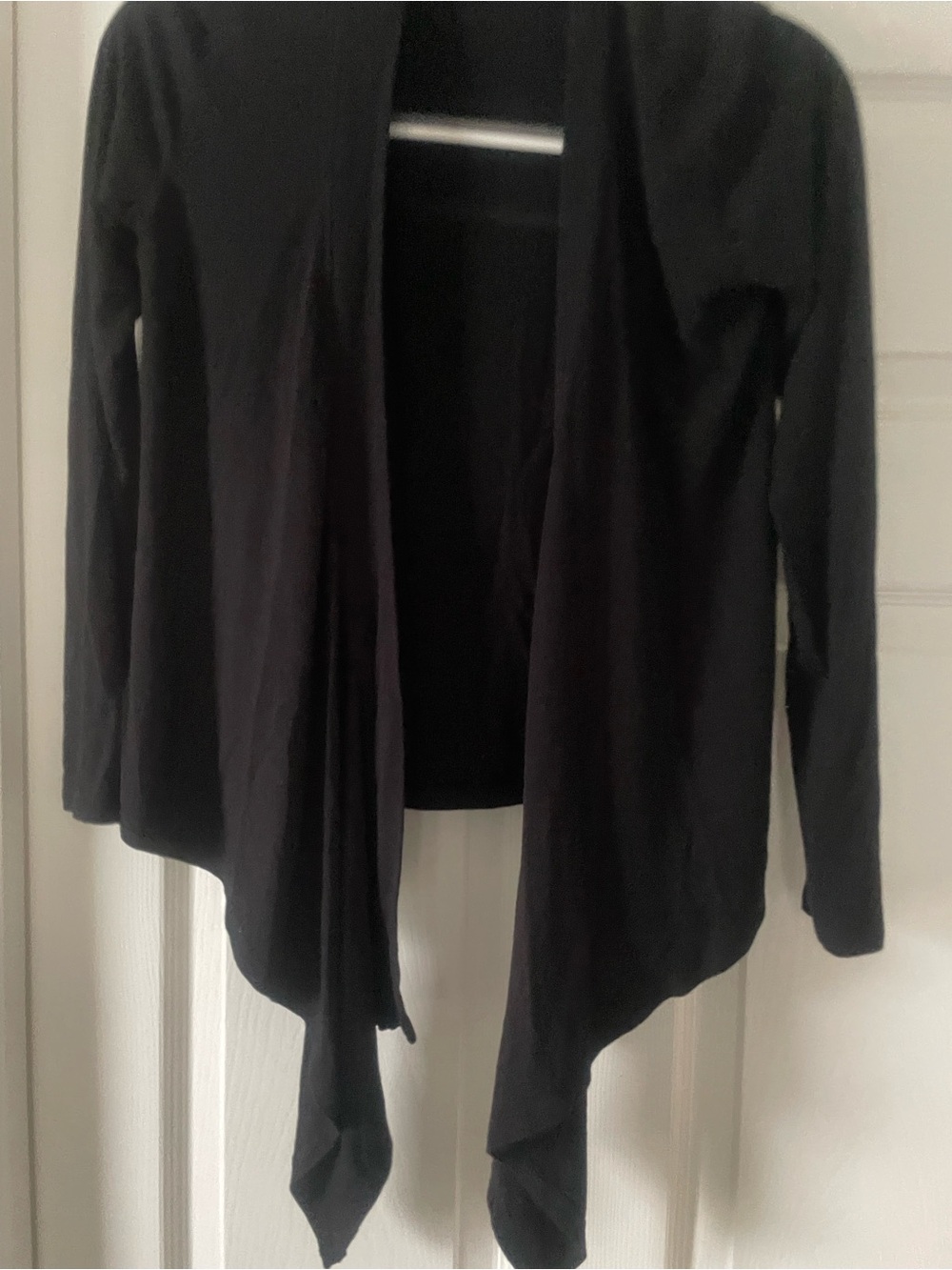 GAP Black Open-Front Waterfall Cardigan size XS